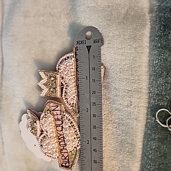 Earrings BIRTHDAY QUEEN PINK Seed Bead Post Designs LOT 210 - Picture 8 of 10